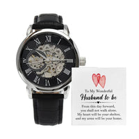 To My Future Husband - Luxury Openwork Watch + MC - Gift Set - SLDDL0037 - Sunshine Letters Co