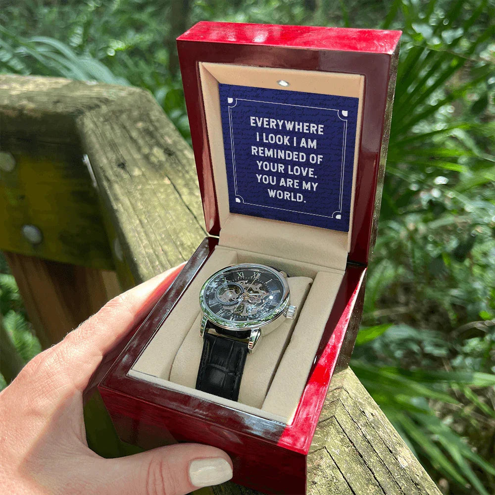 To My Husband - Premium Automatic Openwork Watch - Gift Set - SLDDL0079 - Sunshine Letters Co