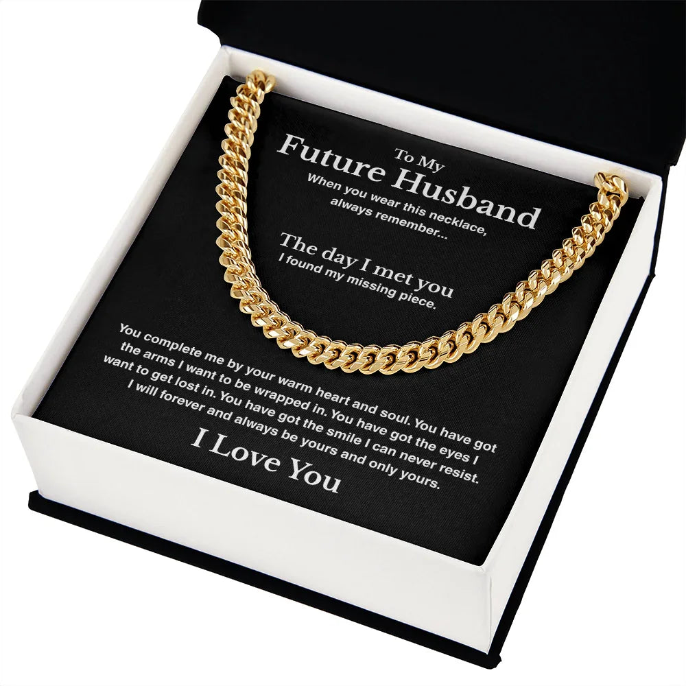 A Letter To My Future Husband - Cuban Link Chain - Gift Set - SLDDL0138
