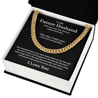 A Letter To My Future Husband - Cuban Link Chain - Gift Set - SLDDL0138