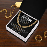 To My HUSBAND - Cuban Link Chain - Gift Set - SLDDL0053 - Sunshine Letters Co