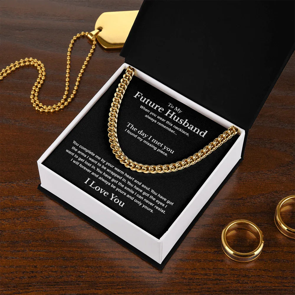 A Letter To My Future Husband - Cuban Link Chain - Gift Set - SLDDL0138