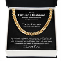A Letter To My Future Husband - Cuban Link Chain - Gift Set - SLDDL0138