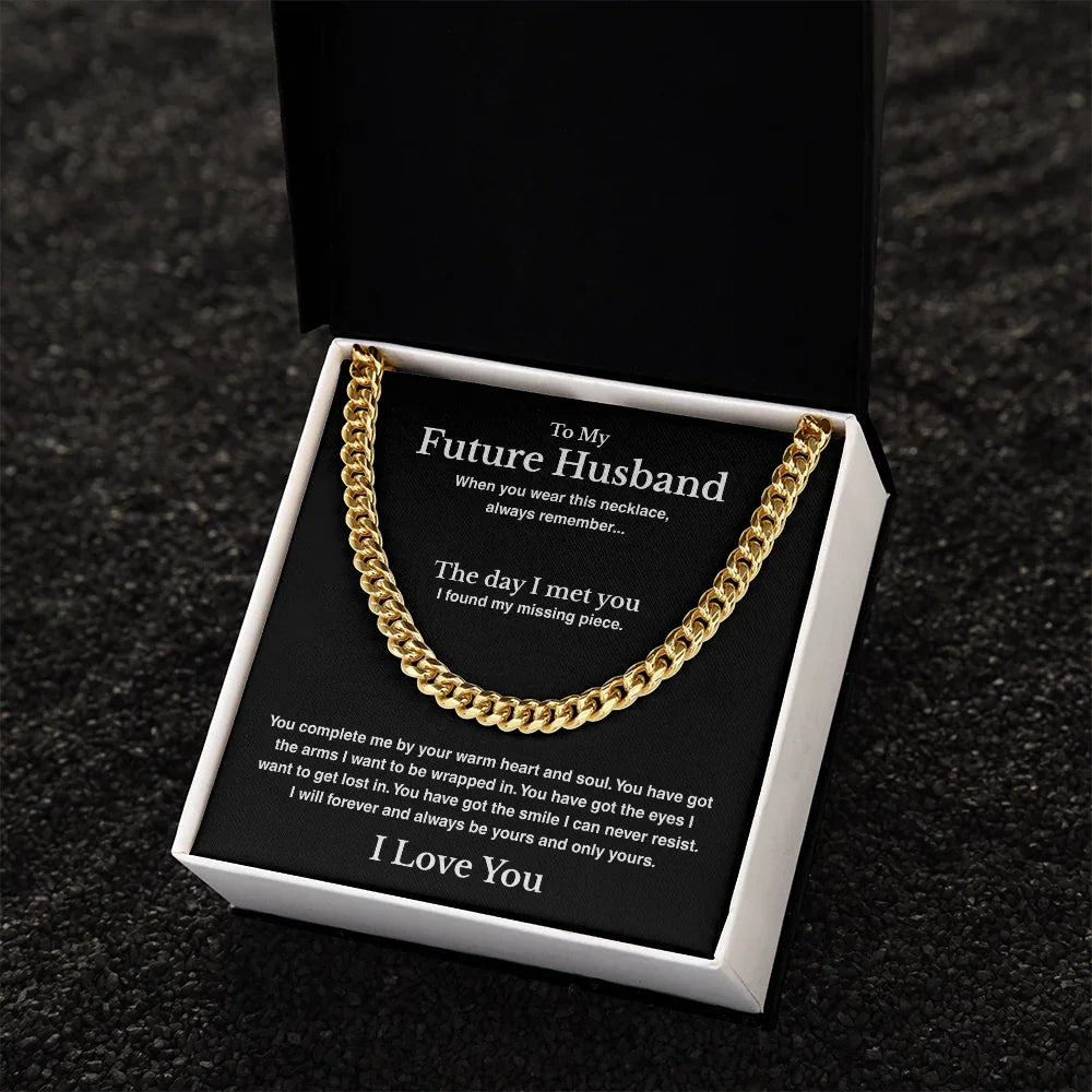 A Letter To My Future Husband - Cuban Link Chain - Gift Set - SLDDL0138
