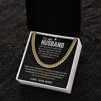 To My HUSBAND - Cuban Link Chain - Gift Set - SLDDL0053 - Sunshine Letters Co