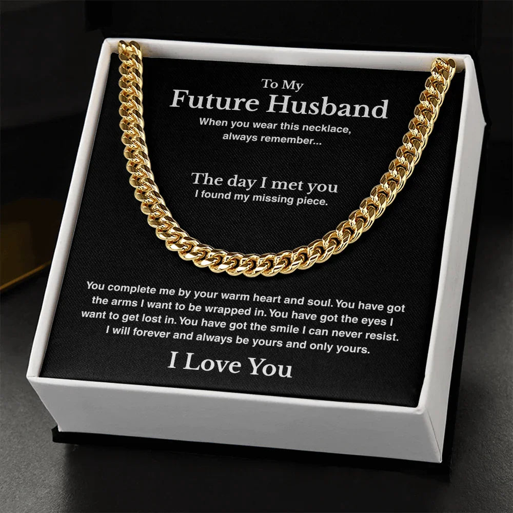A Letter To My Future Husband - Cuban Link Chain - Gift Set - SLDDL0138