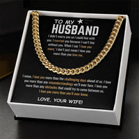 To My HUSBAND - Cuban Link Chain - Gift Set - SLDDL0053 - Sunshine Letters Co