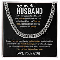 To My HUSBAND - Cuban Link Chain - Gift Set - SLDDL0053 - Sunshine Letters Co