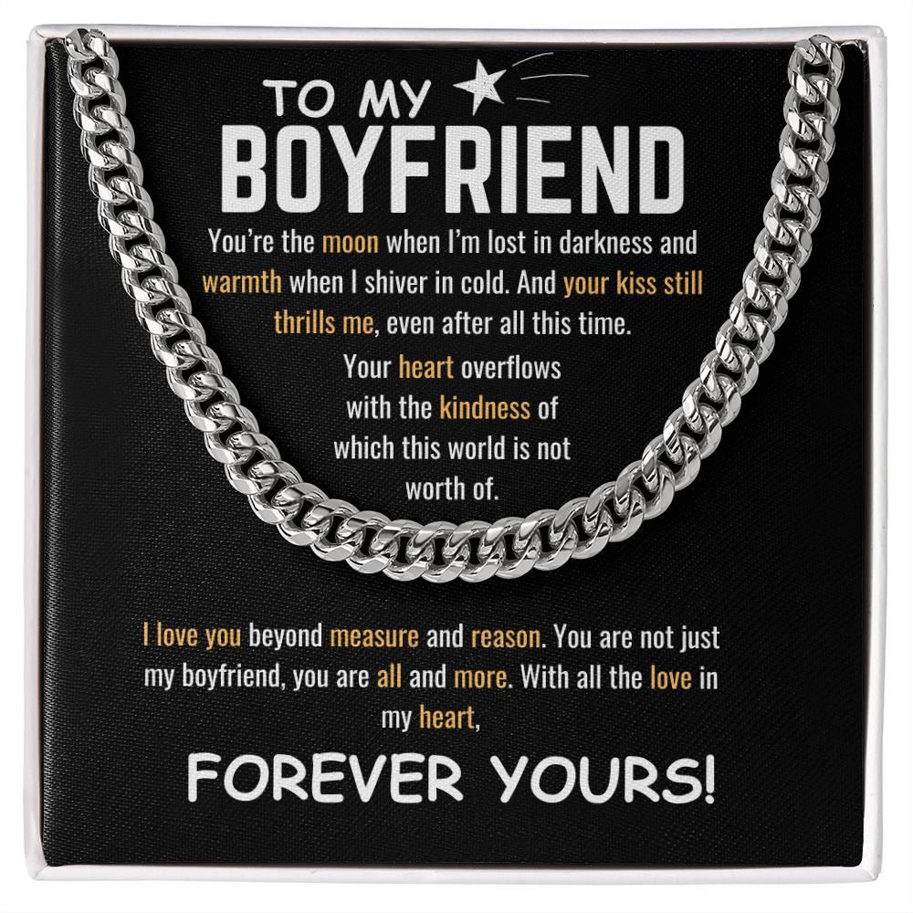 To My Boyfriend - Cuban Link Chain - Gift Set - SLDDL0056 - Sunshine Letters Co