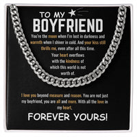 To My Boyfriend - Cuban Link Chain - Gift Set - SLDDL0056 - Sunshine Letters Co