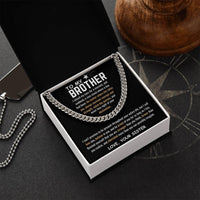 To My Brother - Cuban Link Chain - Gift Set - SLDDL0039 - Sunshine Letters Co