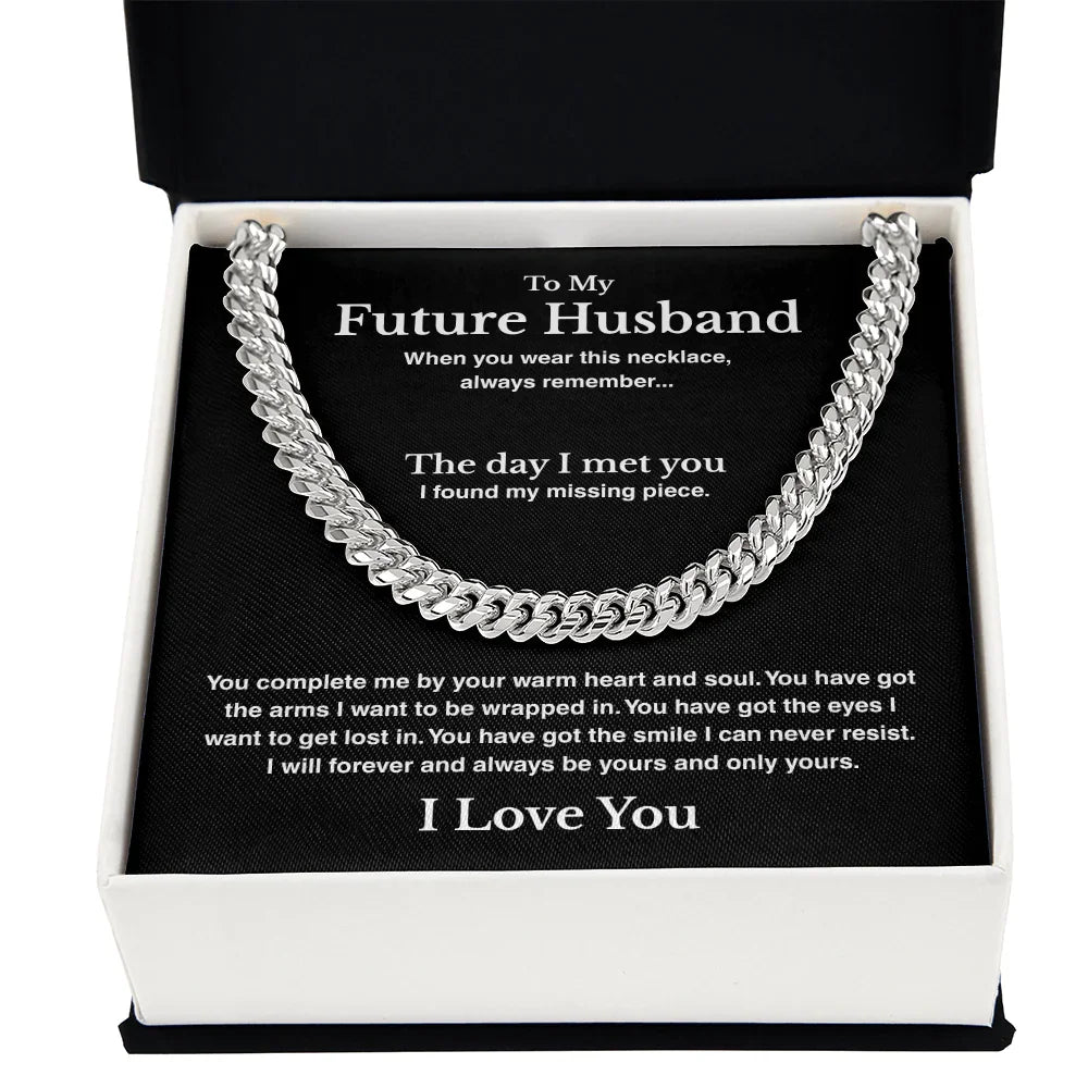 A Letter To My Future Husband - Cuban Link Chain - Gift Set - SLDDL0137