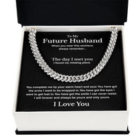 A Letter To My Future Husband - Cuban Link Chain - Gift Set - SLDDL0137