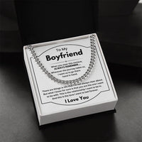 To My Boyfriend - Cuban Link Chain - Gift Set - SLDDL0088 - Sunshine Letters Co