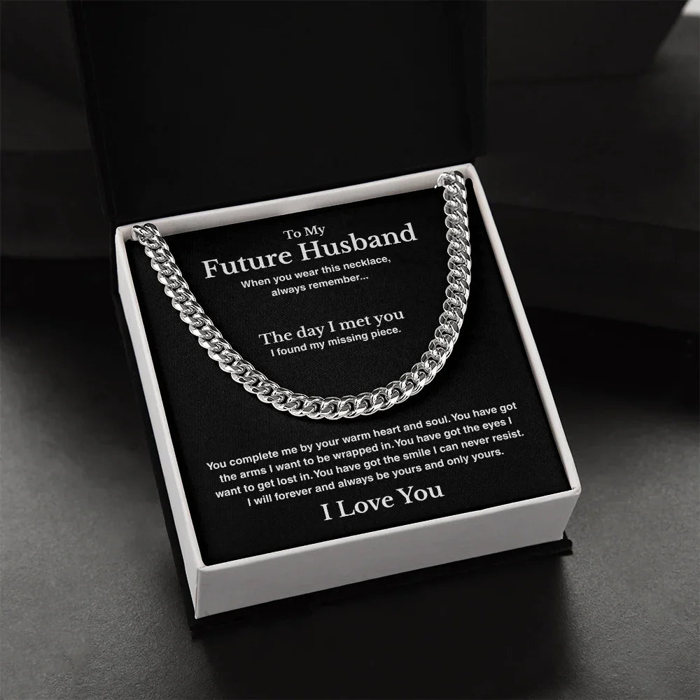 A Letter To My Future Husband - Cuban Link Chain - Gift Set - SLDDL0137