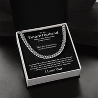 A Letter To My Future Husband - Cuban Link Chain - Gift Set - SLDDL0137