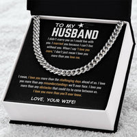 To My HUSBAND - Cuban Link Chain - Gift Set - SLDDL0053 - Sunshine Letters Co