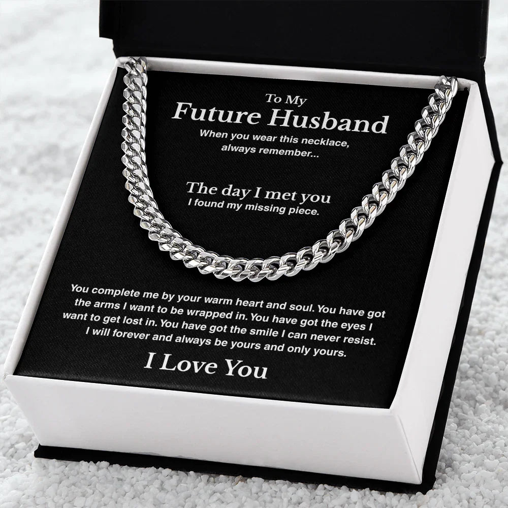 A Letter To My Future Husband - Cuban Link Chain - Gift Set - SLDDL0137