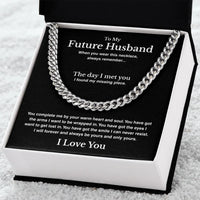 A Letter To My Future Husband - Cuban Link Chain - Gift Set - SLDDL0137