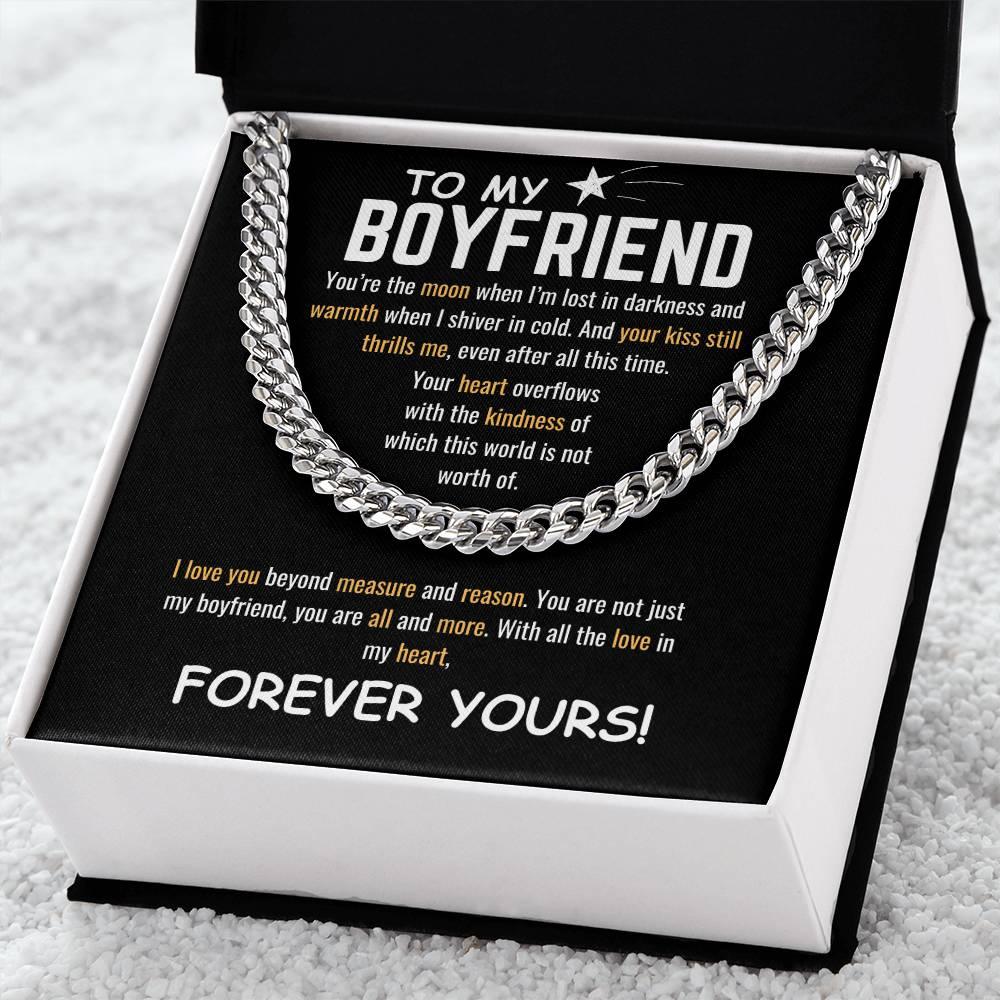 To My Boyfriend - Cuban Link Chain - Gift Set - SLDDL0056 - Sunshine Letters Co