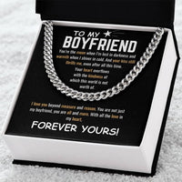 To My Boyfriend - Cuban Link Chain - Gift Set - SLDDL0056 - Sunshine Letters Co
