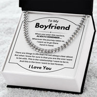 To My Boyfriend - Cuban Link Chain - Gift Set - SLDDL0088 - Sunshine Letters Co