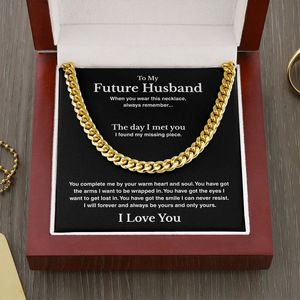 A Letter To My Future Husband - Cuban Link Chain - Gift Set - SLDDL0138