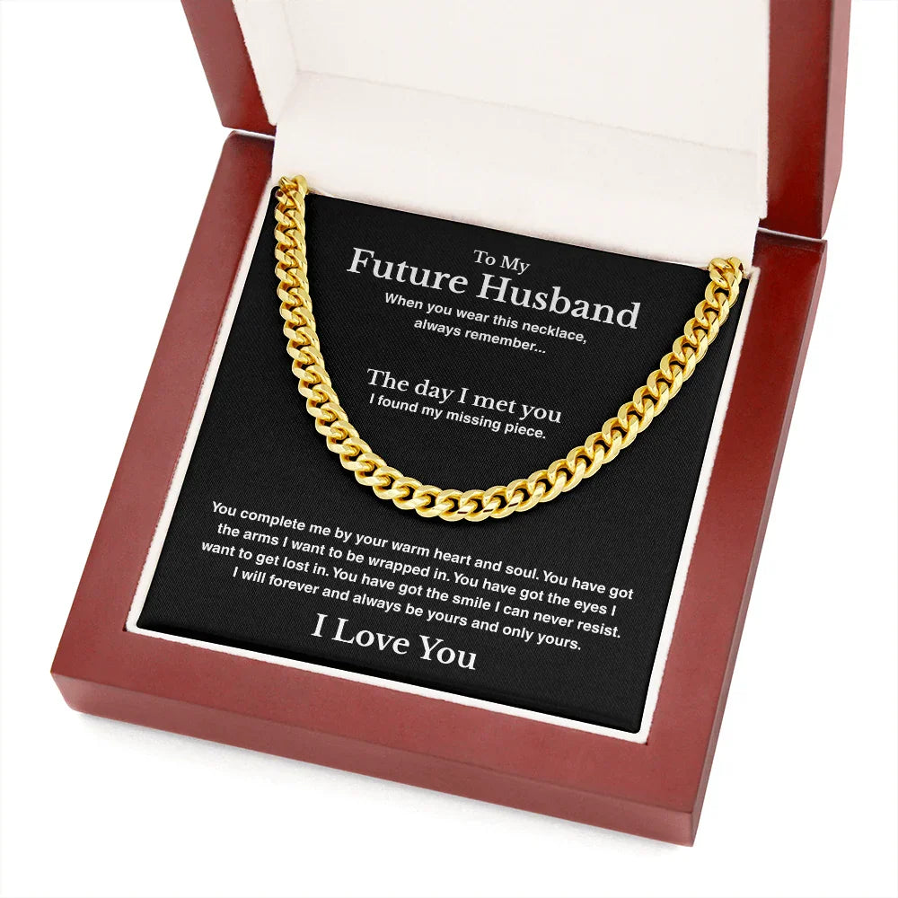 A Letter To My Future Husband - Cuban Link Chain - Gift Set - SLDDL0138