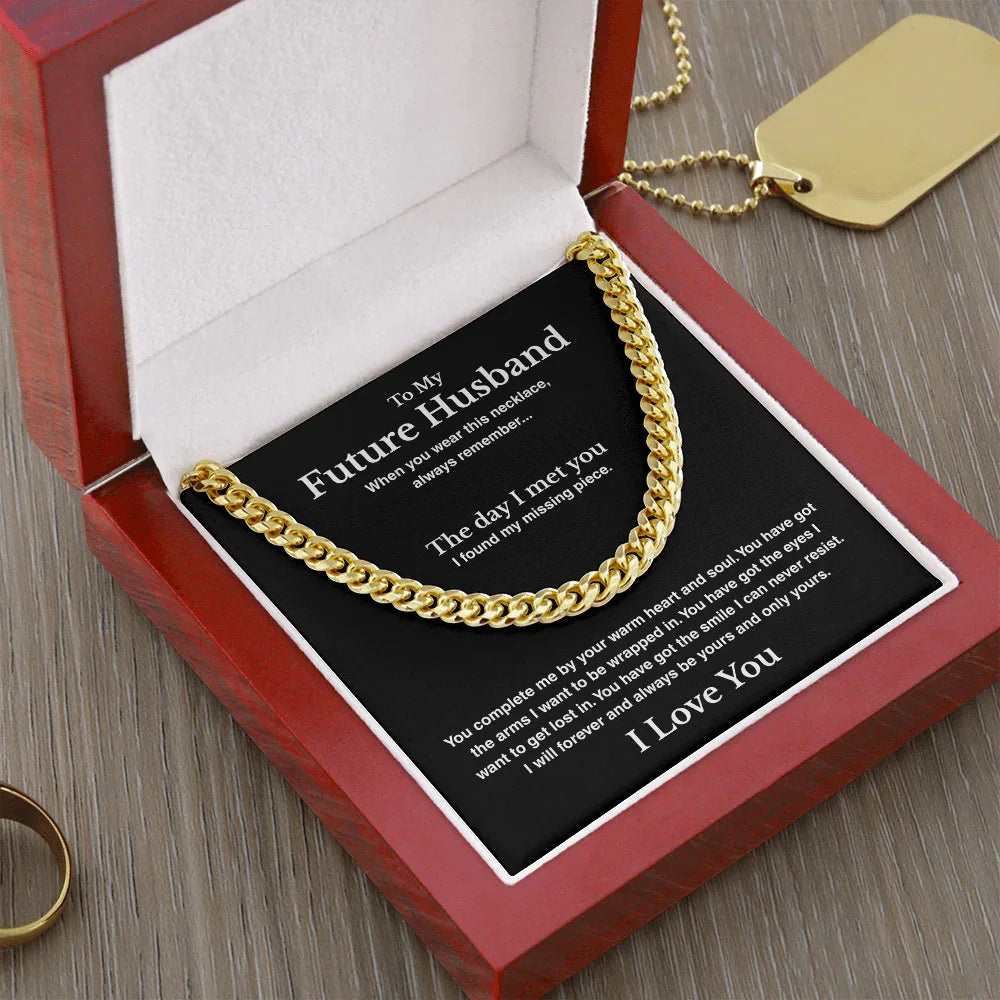 A Letter To My Future Husband - Cuban Link Chain - Gift Set - SLDDL0138