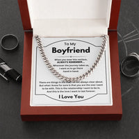 To My Boyfriend - Cuban Link Chain - Gift Set - SLDDL0088 - Sunshine Letters Co