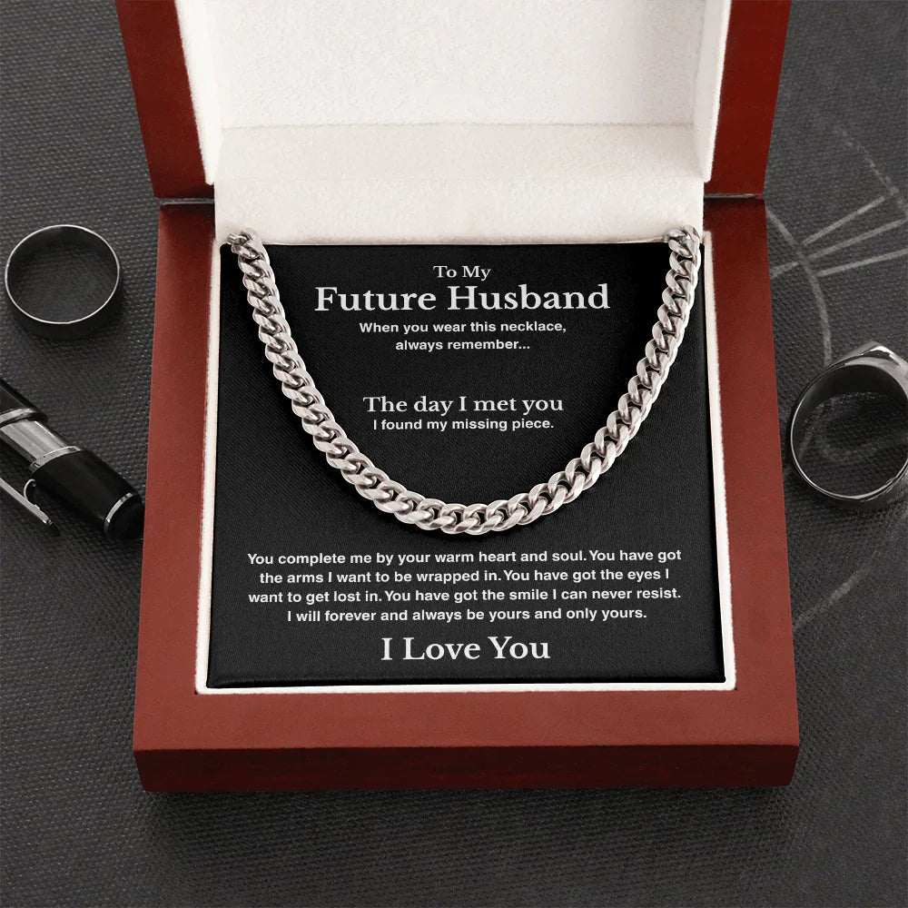 A Letter To My Future Husband - Cuban Link Chain - Gift Set - SLDDL0137