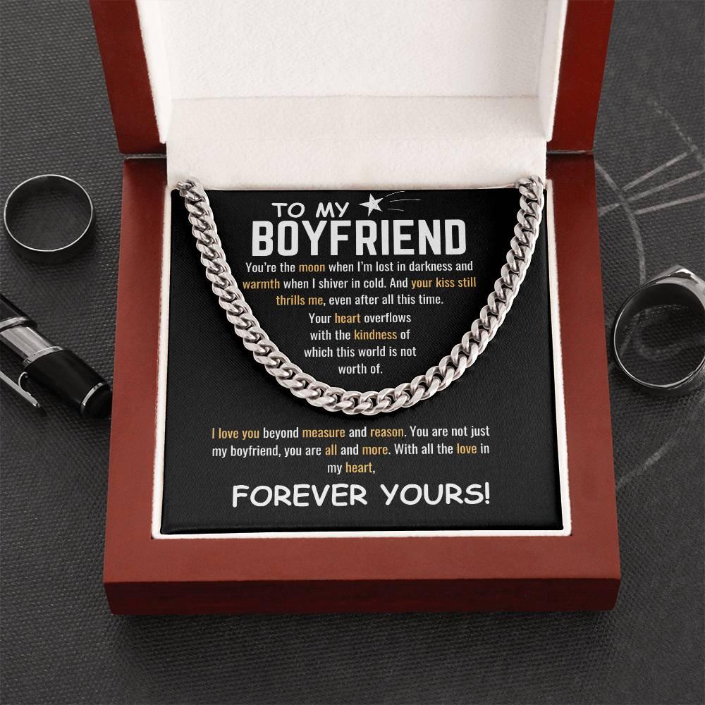 To My Boyfriend - Cuban Link Chain - Gift Set - SLDDL0056 - Sunshine Letters Co