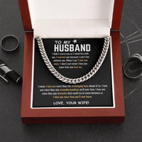 To My HUSBAND - Cuban Link Chain - Gift Set - SLDDL0053 - Sunshine Letters Co