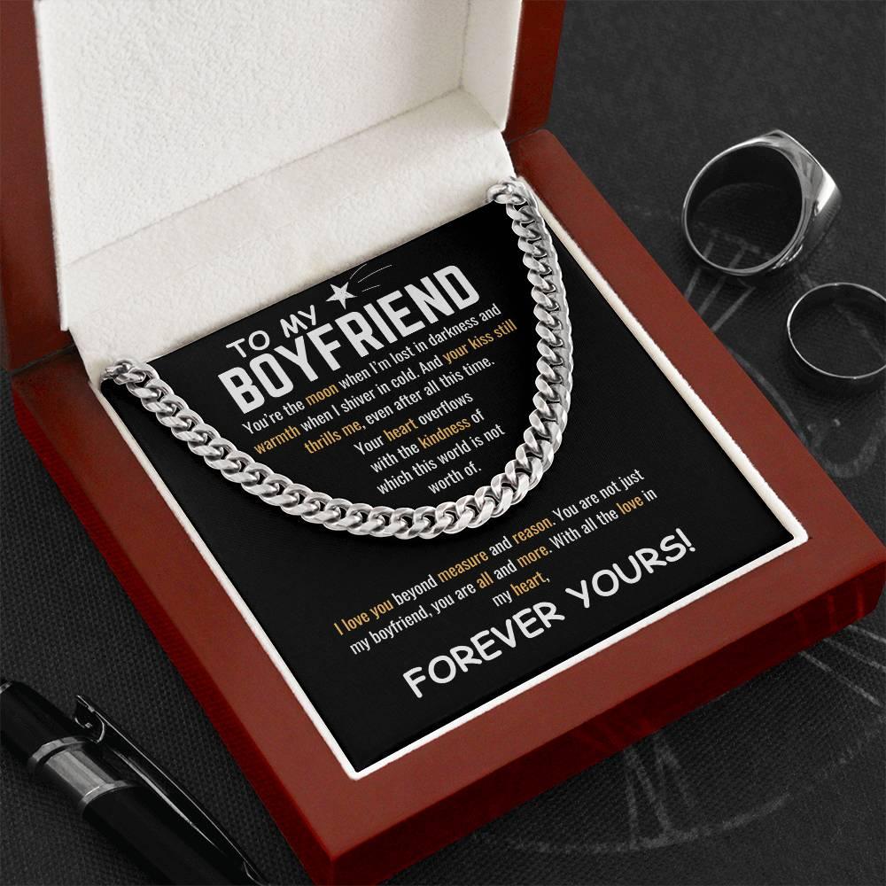 To My Boyfriend - Cuban Link Chain - Gift Set - SLDDL0056 - Sunshine Letters Co
