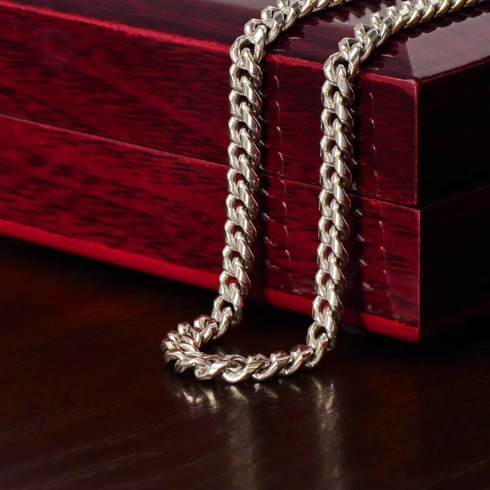 To My Grandson - Cuban Link Chain Gift Set - SLDDL0035 - Sunshine Letters Co
