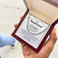 To My Boyfriend - Cuban Link Chain - Gift Set - SLDDL0088 - Sunshine Letters Co