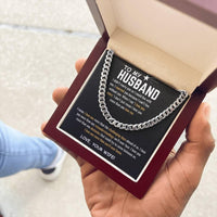 To My HUSBAND - Cuban Link Chain - Gift Set - SLDDL0053 - Sunshine Letters Co