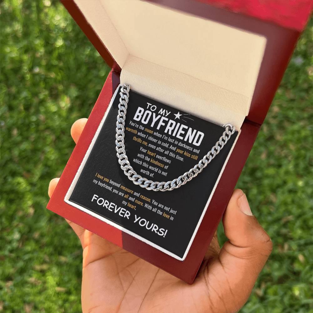 To My Boyfriend - Cuban Link Chain - Gift Set - SLDDL0056 - Sunshine Letters Co
