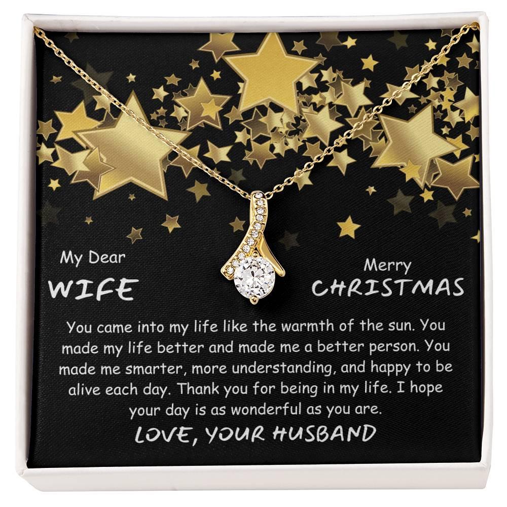 To My Dear Wife - Alluring Beauty Necklace Gift Set - SLDDL0030 - Sunshine Letters Co