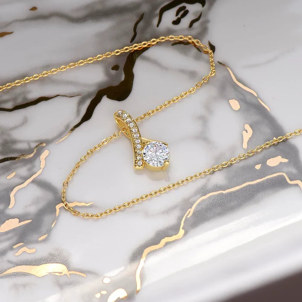 To My Dear Wife - Alluring Beauty Necklace Gift Set - SLDDL0030 - Sunshine Letters Co