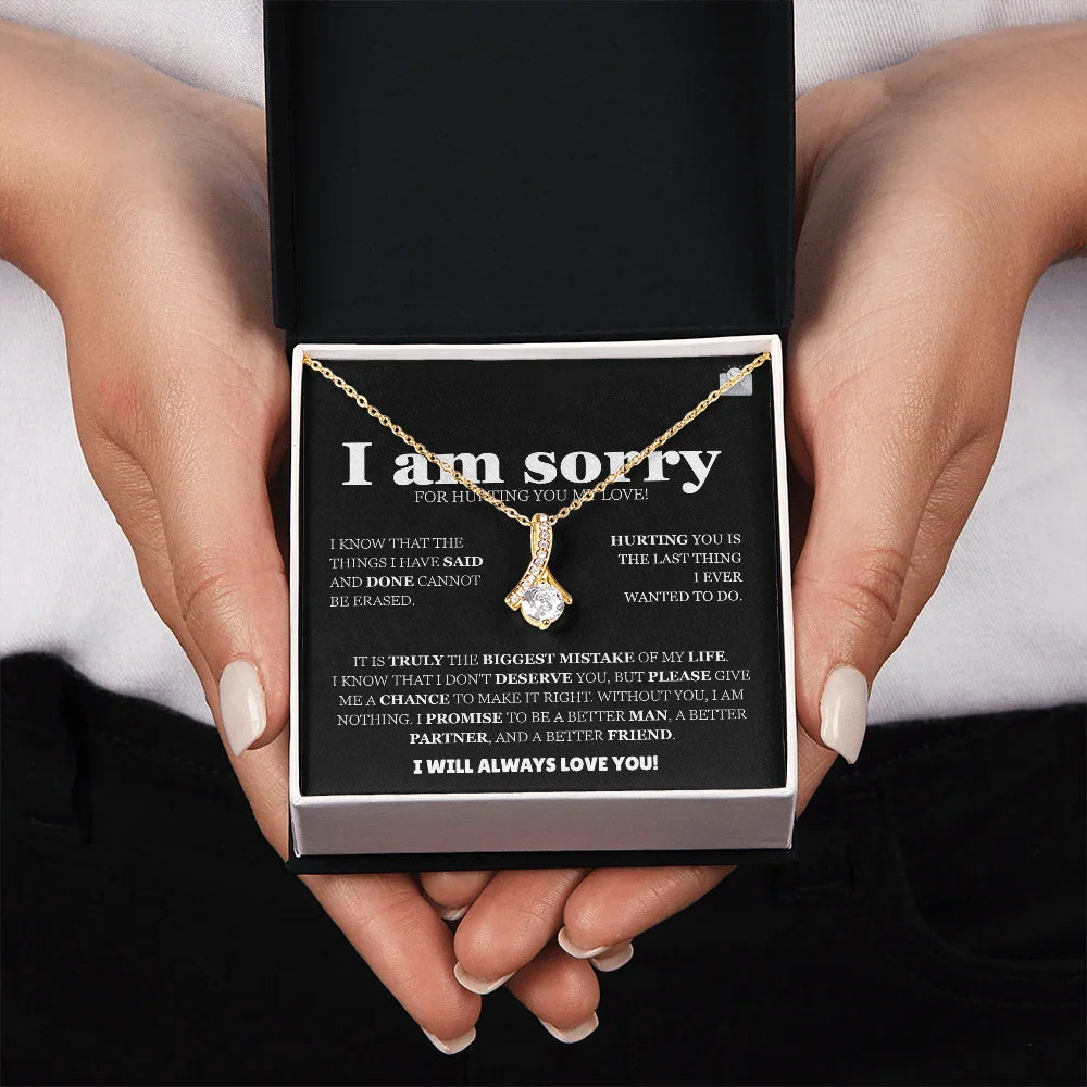 I am sorry - Alluring Beauty Necklace - Apology Gift Set - SLDDL0125 - Sunshine Letters Co