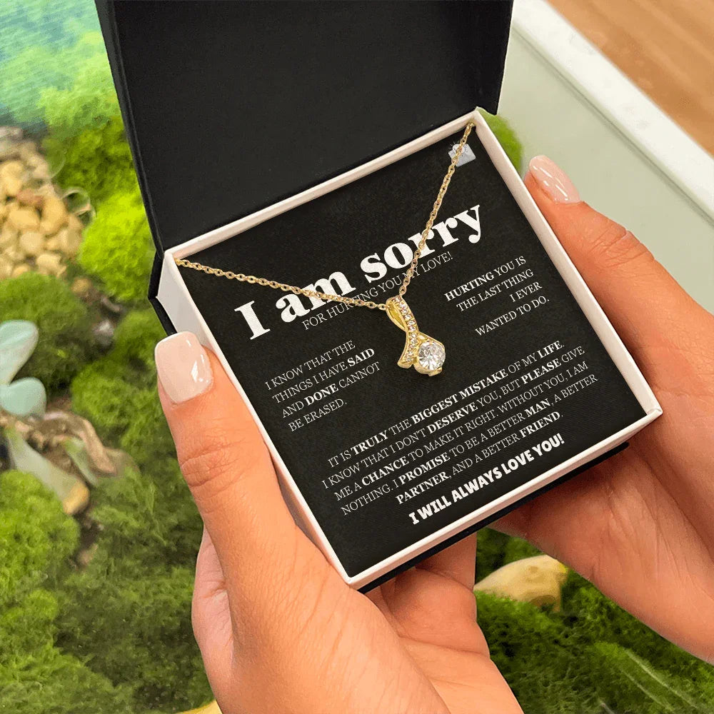 I am sorry - Alluring Beauty Necklace - Apology Gift Set - SLDDL0125 - Sunshine Letters Co