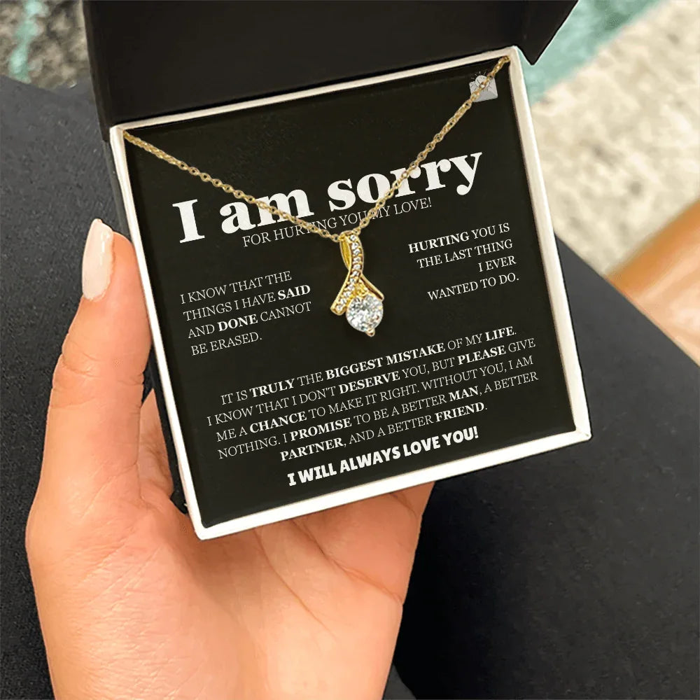 I am sorry - Alluring Beauty Necklace - Apology Gift Set - SLDDL0125 - Sunshine Letters Co
