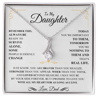 To My Daughter - Alluring Beauty Necklace - Gift Set - SLDDL0111 - Sunshine Letters Co