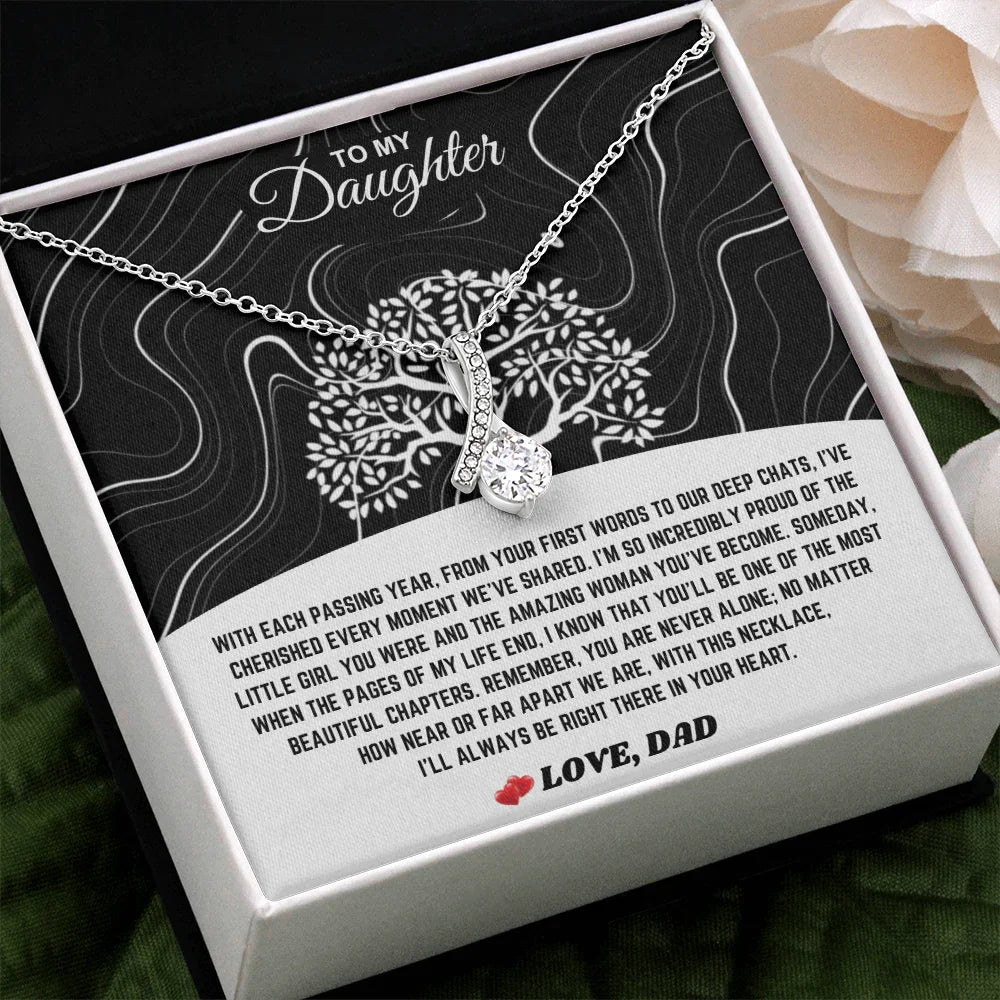 To My Daughter - Alluring Beauty Necklace Gift Set - SLDDL0095 - Sunshine Letters Co