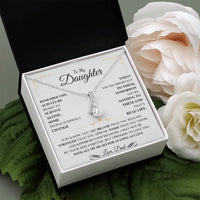 To My Daughter - Alluring Beauty Necklace - Gift Set - SLDDL0111 - Sunshine Letters Co