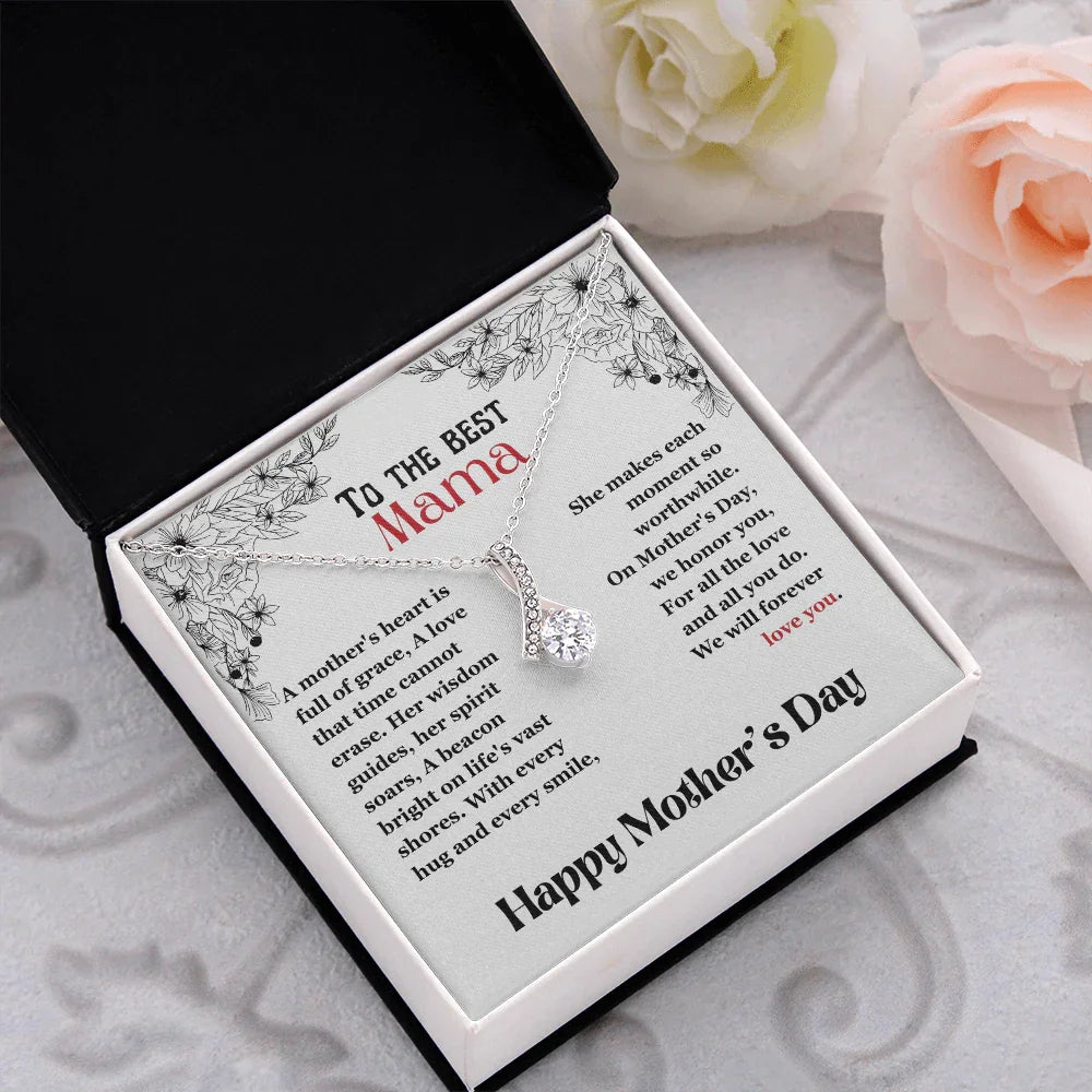 To The Best Mama - Alluring Beauty Necklace - Gift Set - SLPMAE0002 - Sunshine Letters Co