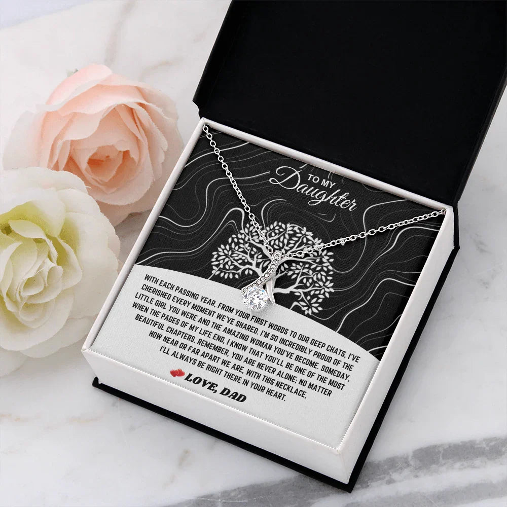 To My Daughter - Alluring Beauty Necklace Gift Set - SLDDL0095 - Sunshine Letters Co