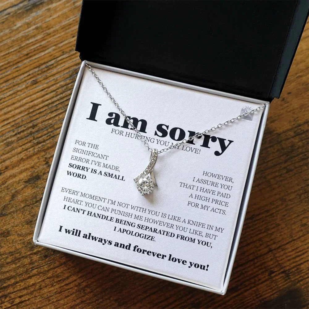 I am sorry - Apology Alluring Beauty Necklace - Gift Set - SLDDL0105 - Sunshine Letters Co