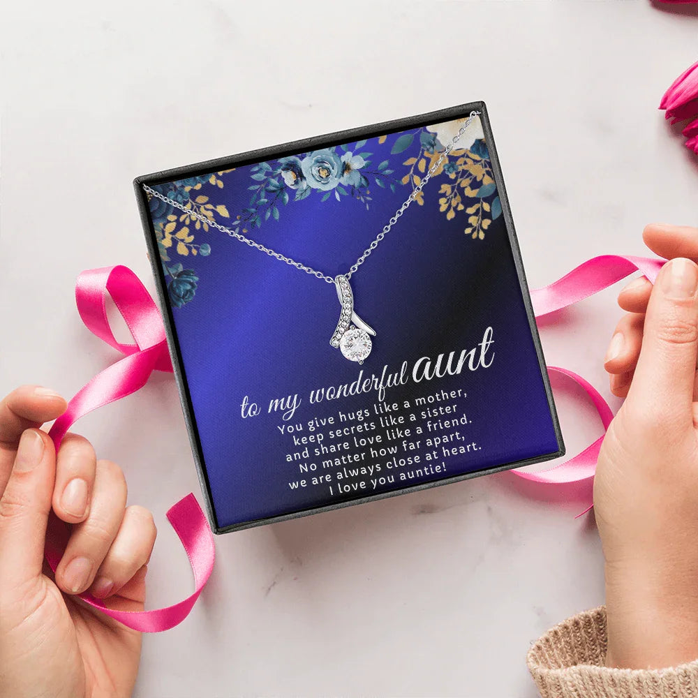To My Wonderful Aunt - Alluring Beauty Necklace - Gift Set - SLDDL0099 - Sunshine Letters Co